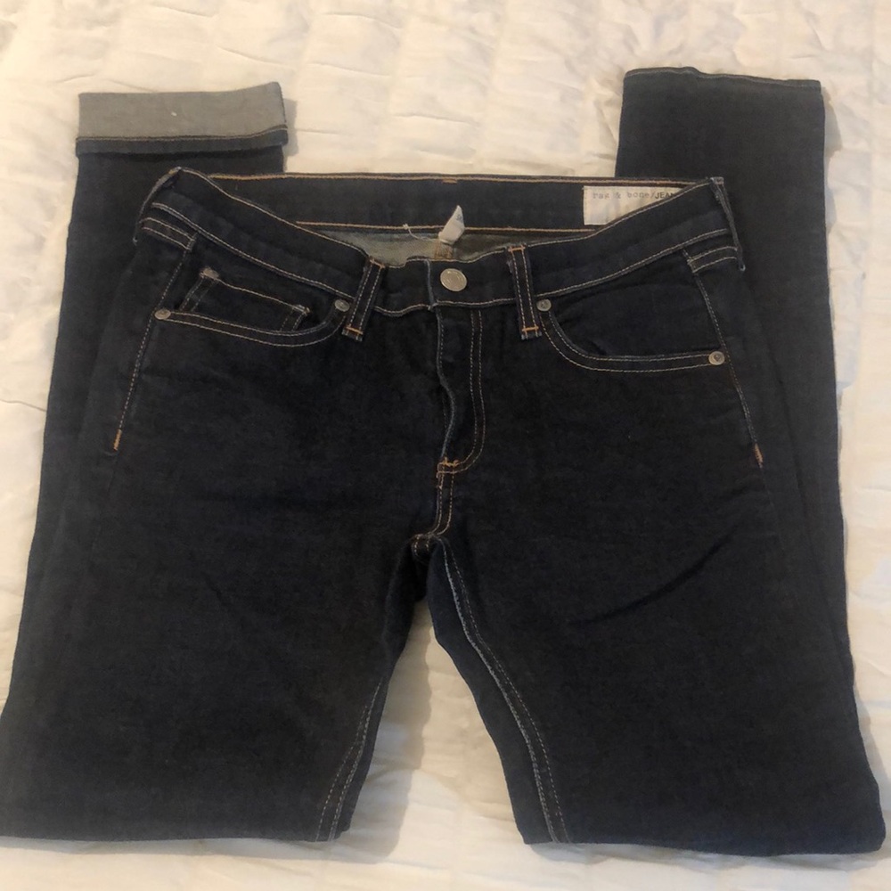Rag & Bone Blue Skinny Jeans with Sleek Fit